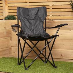Samuel Alexander Outdoor Black Lightweight Foldable Canvas Chair