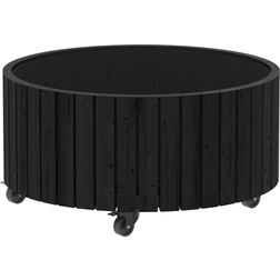 Plus Plantekasse Circle Sort Ø70xH35 cm Plantekasse