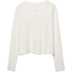 Stradivarius Ribbed Knit Cardigan - Grey