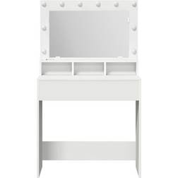 vidaXL Vanity White Engineered Wood 75.5 x 41 x 135 cm Storage Dressing Table 75x47cm