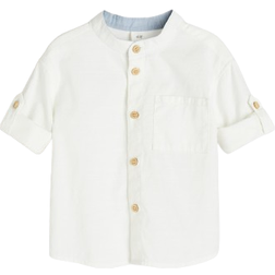 H&M Baby Hvit Bestefarskjorte bomull 86 12-18M