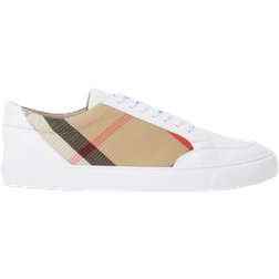 Burberry New Salmond Check Leather Sneakers WHITE (6.5B 36.5EU)