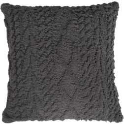 OHS 2 Cable Knit Soft Sherpa Cases Cushion Cover Grey (45x45cm)
