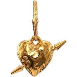 Maria Nilsdotter Tuvstarr's Heart Earring Guldpläterat Silver