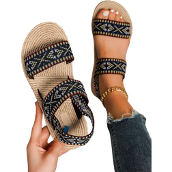 Shein Women's Fashionable Flat Sandals For Spring/summer, Anti-skid