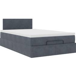 vidaXL Ottoman-Bett mit Matratze & LEDs 120x190 cm Samt Bettrahmen