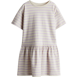 H&M Cotton Jersey Dress - Light Beige/Striped (1272222005)