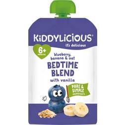 Kiddylicious Pouches Bedtime Blend Blueberry Banana Oat 6M+ 100G 100g