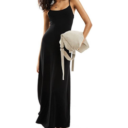 ASOS DESIGN Scoop Back Strappy Maxi Dress - Black