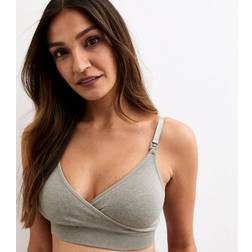 New Look Women's Maternity Grey Triangle Clip Nursing Bra S