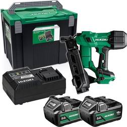 Hikoki NV1845DAJXZ 18V Brushless Coil Nailer 2x 2.0Ah Batteries Charger & Case