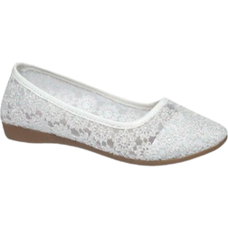 Shein Womens Floral Lace Pattern Ballet SlipOn Mesh SoftSoled Holes Breathable And Comfortable SoftSoled Flats Elegant Pumps