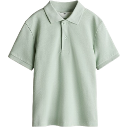 H&M Cotton Piqué Polo Shirt - Light Green (1137677020)