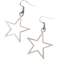 Shein Fashionable Simple Multicolor Hollow Out Star Pendant Earrings For Men And Women, Big Star Shaped Earrings