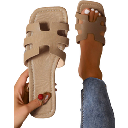 Shein Casual Flat Slip-On Sandals - Woven