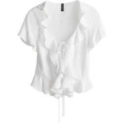 H&M Flounced Blouse - White