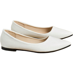 Shein Flat Solid Pointed Toe Slip-On Loafers - Casual