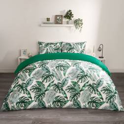 OHS Tropical Leaf Duvet Cover Green (230x220cm)