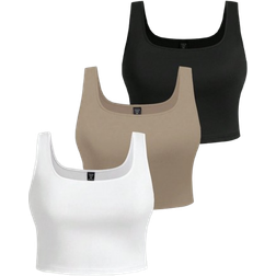 Shein pcsSet Plus Womens Casual Crew Neck Tank Tops Suitable For Summer