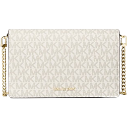 Michael Kors Jet Set Medium Signature Logo Crossbody Bag - Natural