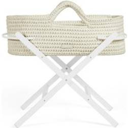 Ickle Bubba Nova Moses Basket White Stand Cream