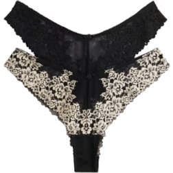H&M Lace Brazilian Briefs 2-pack - Black