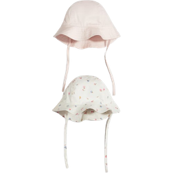 H&M Cotton Sun Hats 2-pack - Light Pink/Floral (1201012003)