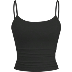 Shein Womens Tank Top Waist Ruching Spaghetti Strap Fitted Slim Camisole Can Be Worn Underneath Or Outerwear