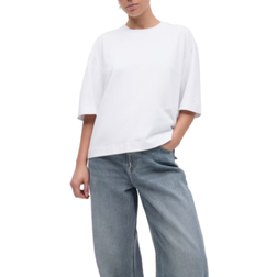 Gina Tricot Basic Boxy Tee - Vit