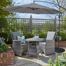 GreenBay 3M Banana Parasol Sun Shade Patio Hanging Umbrella Cantilever Garden Grey