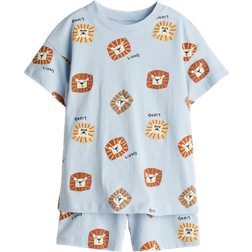 H&M Printed Jersey Pyjamas - Light Blue/Lions (1271570004)