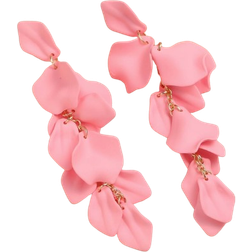 Shein 1pair Long Rose Flower Petal Earrings