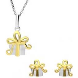 C W Sellors Yellow Gold Plated Sterling Silver Present Two Piece Set