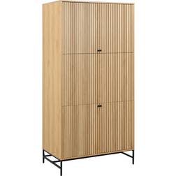 Actona Albany 4 Door Black and Oak Wardrobe