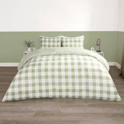 OHS Gingham Reversible Duvet Cover Green (230x220cm)
