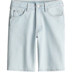 H&M Loose Fit Denim Shorts - Light Denim Blue (1273025002)