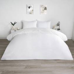 OHS Filled Pinsonic Grid Panel Duvet Cover White (200x135cm)
