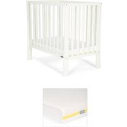 Mamas & Papas Petite Cot Bundle with Essential Airflow Fibre Mattress Pure White