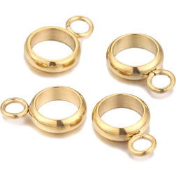 Shein pieces stainless steel loose spacer beads pendant clips lifting ring connectors DIY charm bracelet jewelry making accessories