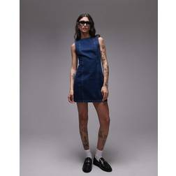 Topshop Mini Shift Dress - Mid Blue