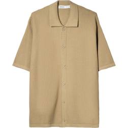 Bershka Skjorta Med Knäppning - Brun