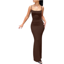 Shein Solid Bodycon Maxi Cami Dress Long Bodycon Dress