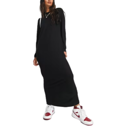 ASOS DESIGN long sleeve maxi t-shirt dress in black