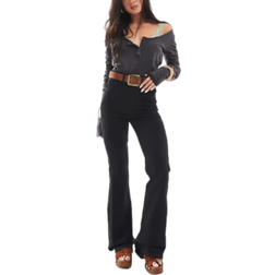 ASOS DESIGN Sort bukser med svaj og power-stretch-Black