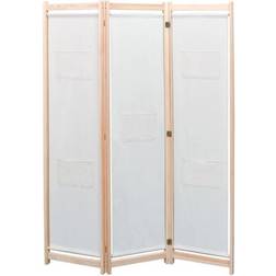 vidaXL 3-Panel Cream 120 x 170 x 4 cm Room Divider 120x170cm 3pcs