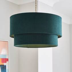 Dunelm Peyton Cord Two Tier Lamp Bottle Green Shade ∅ 40cm
