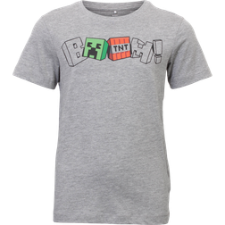 Guppy Minecraft Drenge T-shirt - Grey Melange