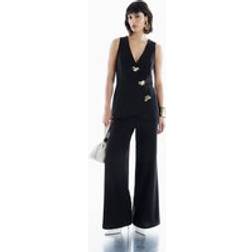River Island Waistcoat Hybrid Jumpsuit - Black