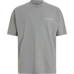 AllSaints Underground Oversized T-Shirt - Metallic Grey