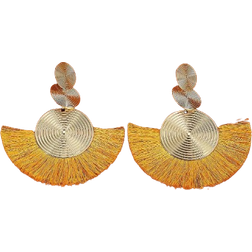 Shein Tassel Decor Round Drop Earrings